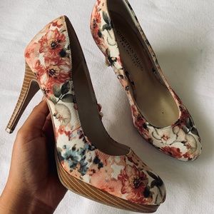 Christian Siriano floral heels